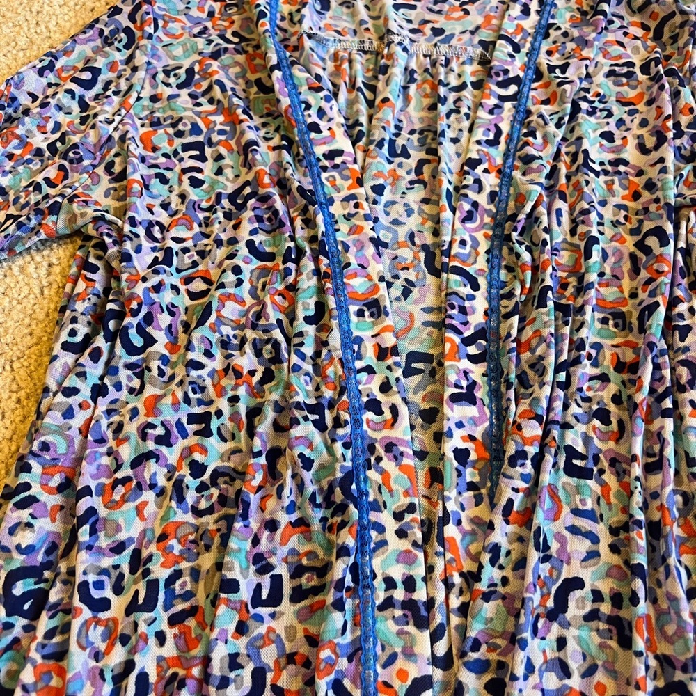 LOGO by Lori Goldstein Multicolor Patterned Robe - Picture 4 of 6